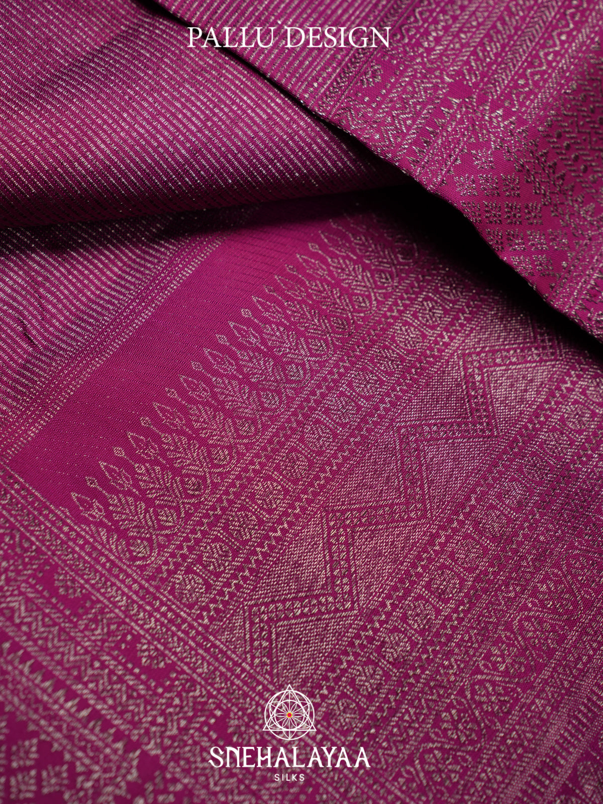 Meganta Pink Kanjivaram Silk Saree