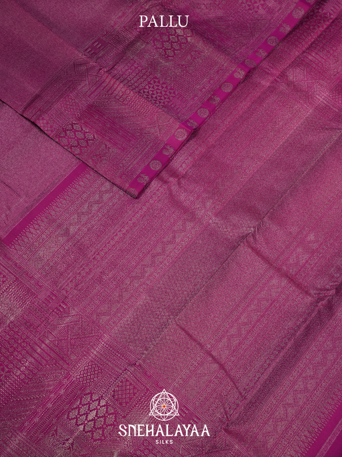 Meganta Pink Kanjivaram Silk Saree