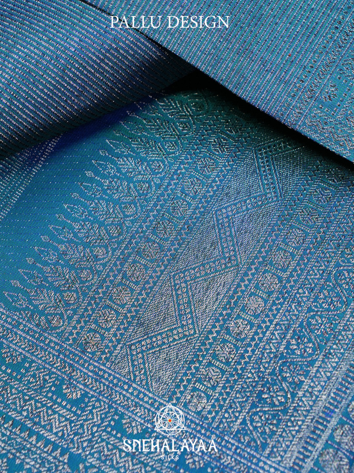 Peacock Blue Kanjivaram Silk Saree