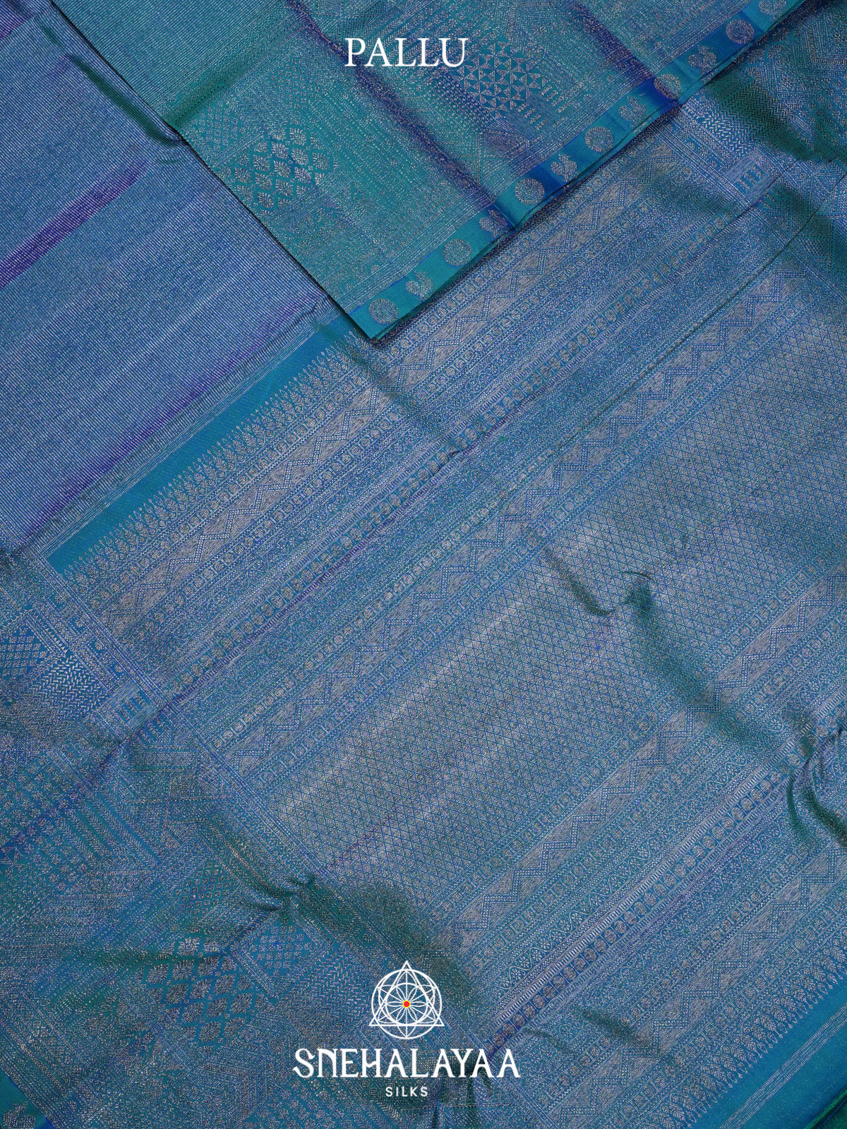 Peacock Blue Kanjivaram Silk Saree
