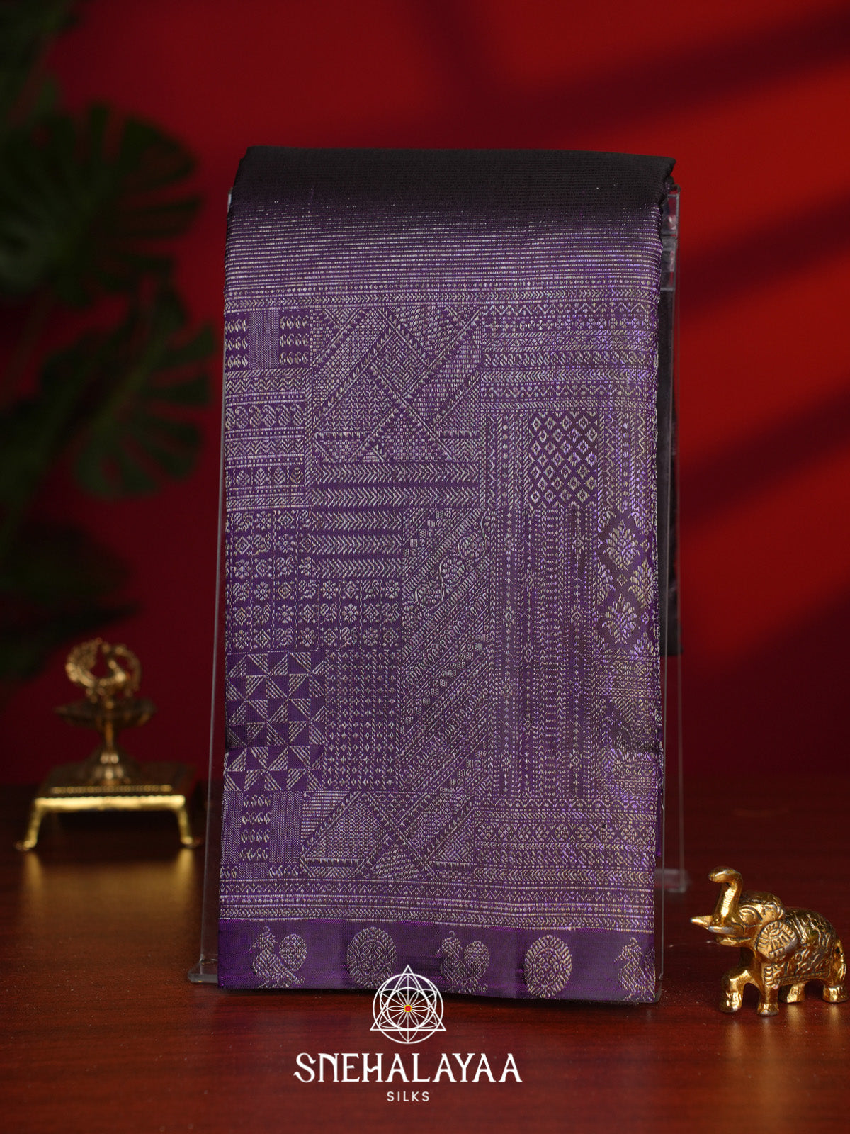 Purple Kanjivaram Silk Saree