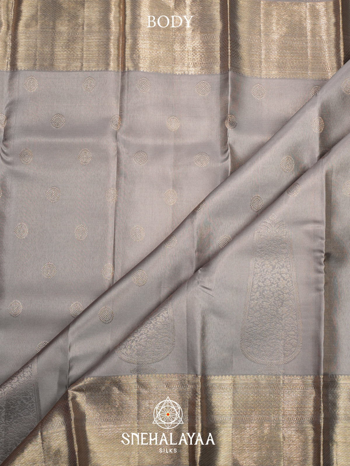 Grey Kanjivaram Silk Saree