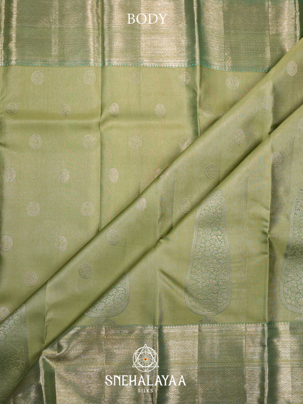 Pista Green Kanjivaram Silk Saree