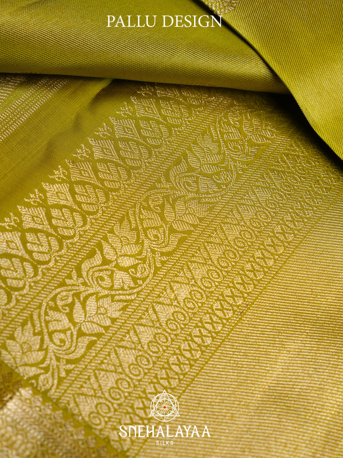 Lime Green Kanjivaram Silk Saree