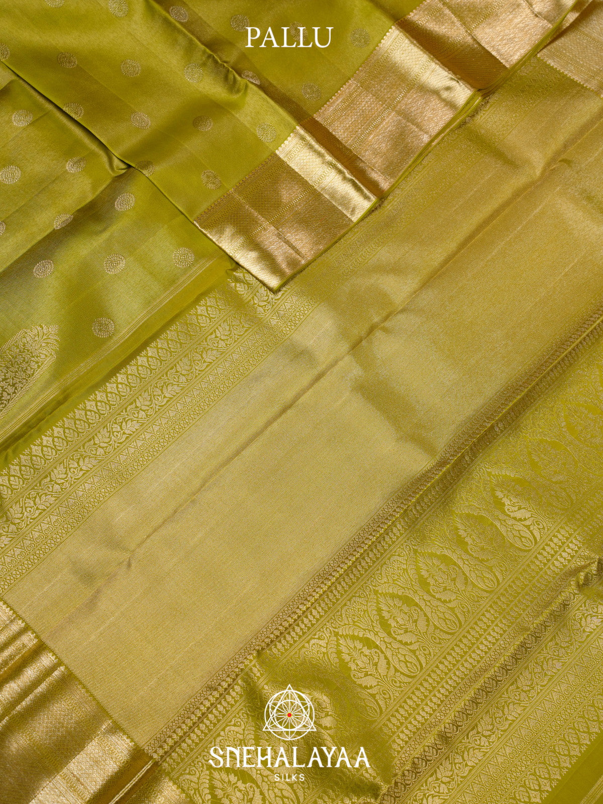 Lime Green Kanjivaram Silk Saree
