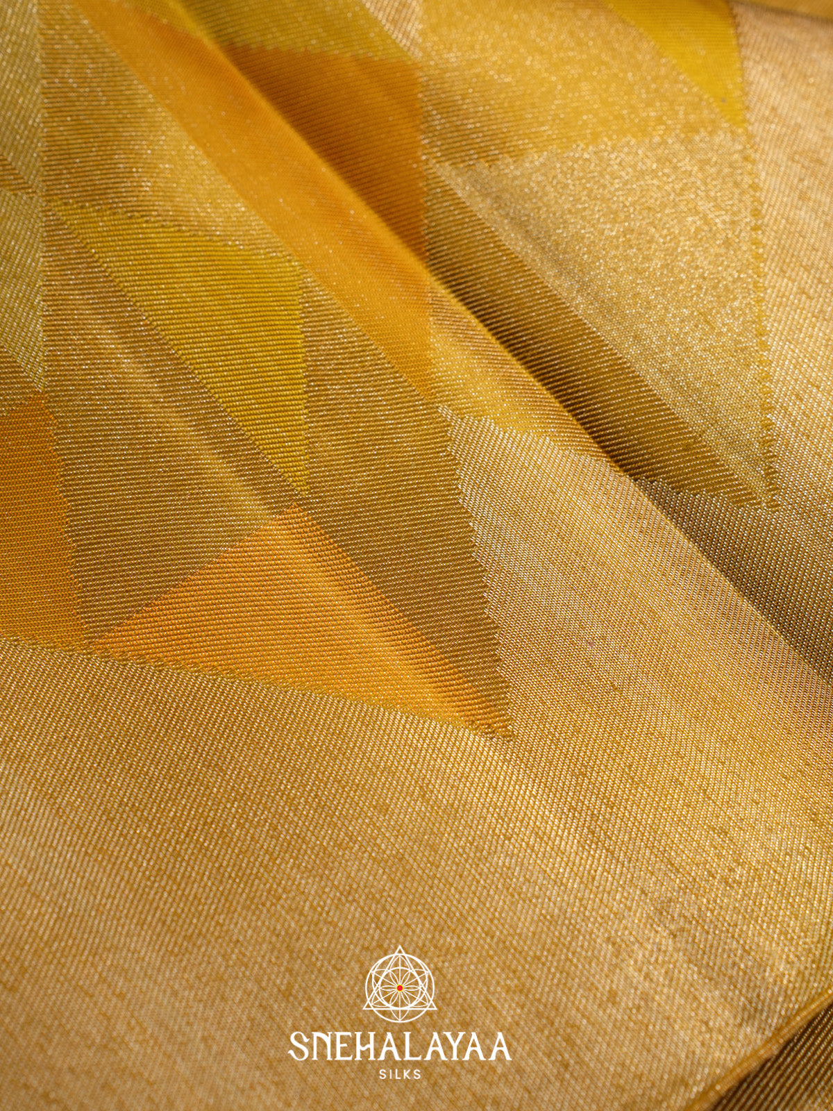 Golden Yellow Kanjivaram Silk Saree