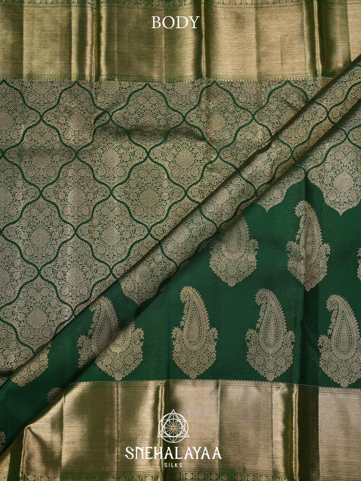 Emerald Green Kanjivaram Silk Saree