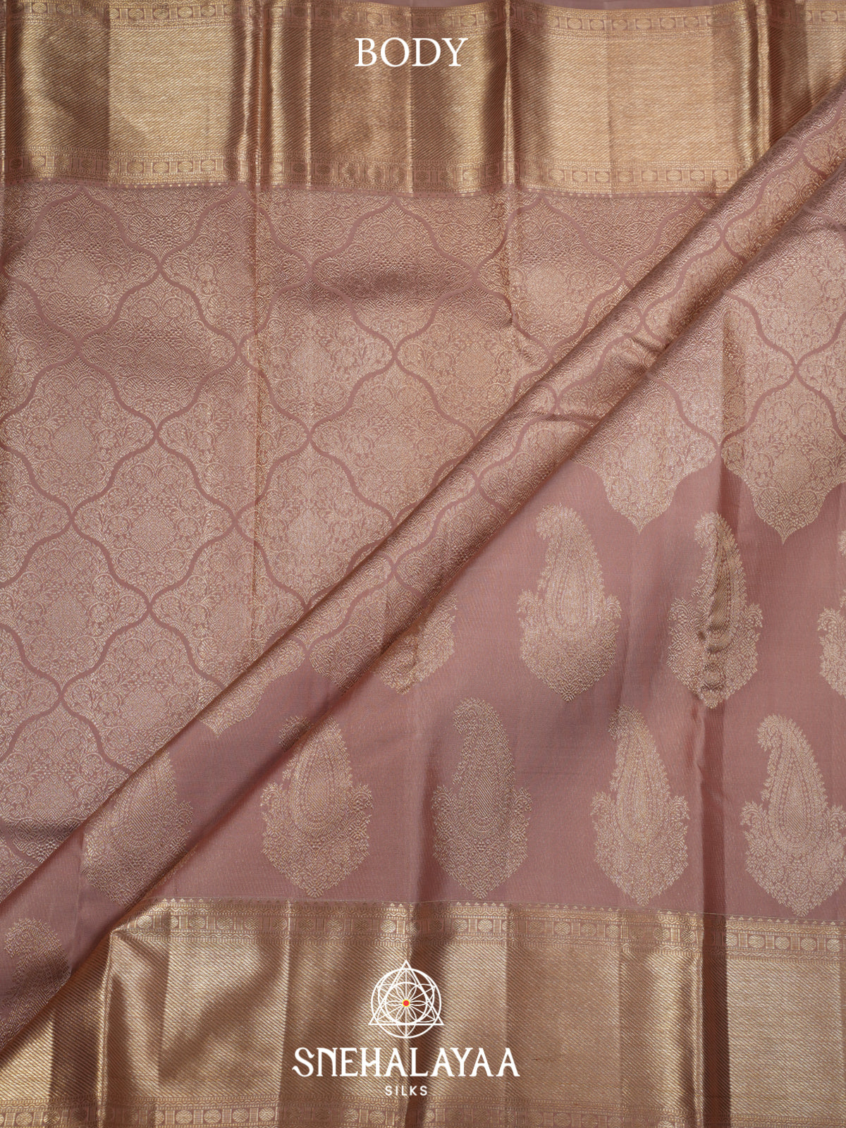 Mauve Pink Kanjivaram Silk Saree