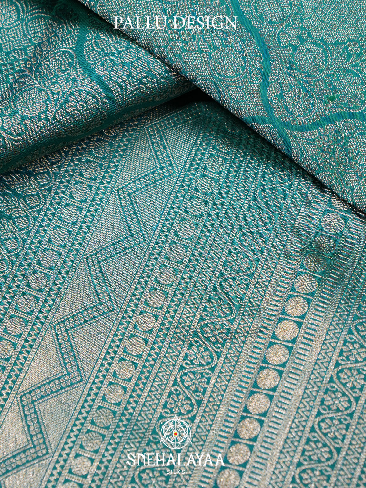 Teal Green Kanjivaram Silk Saree
