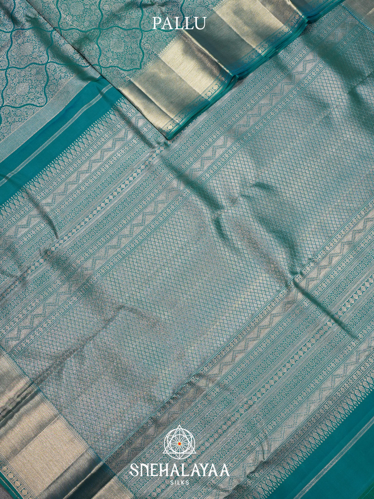 Teal Green Kanjivaram Silk Saree