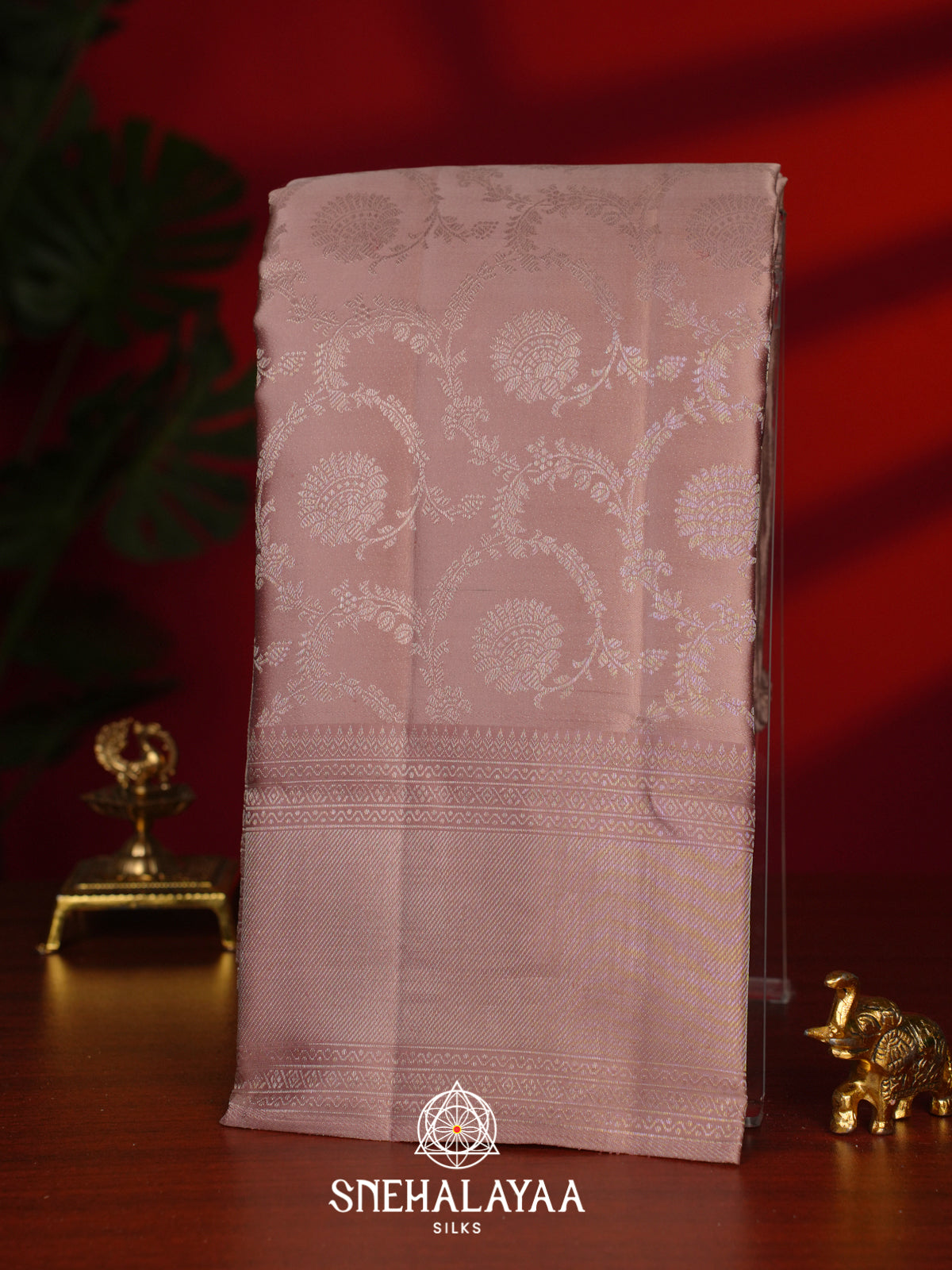 Mauve Kanjivaram Silk Saree