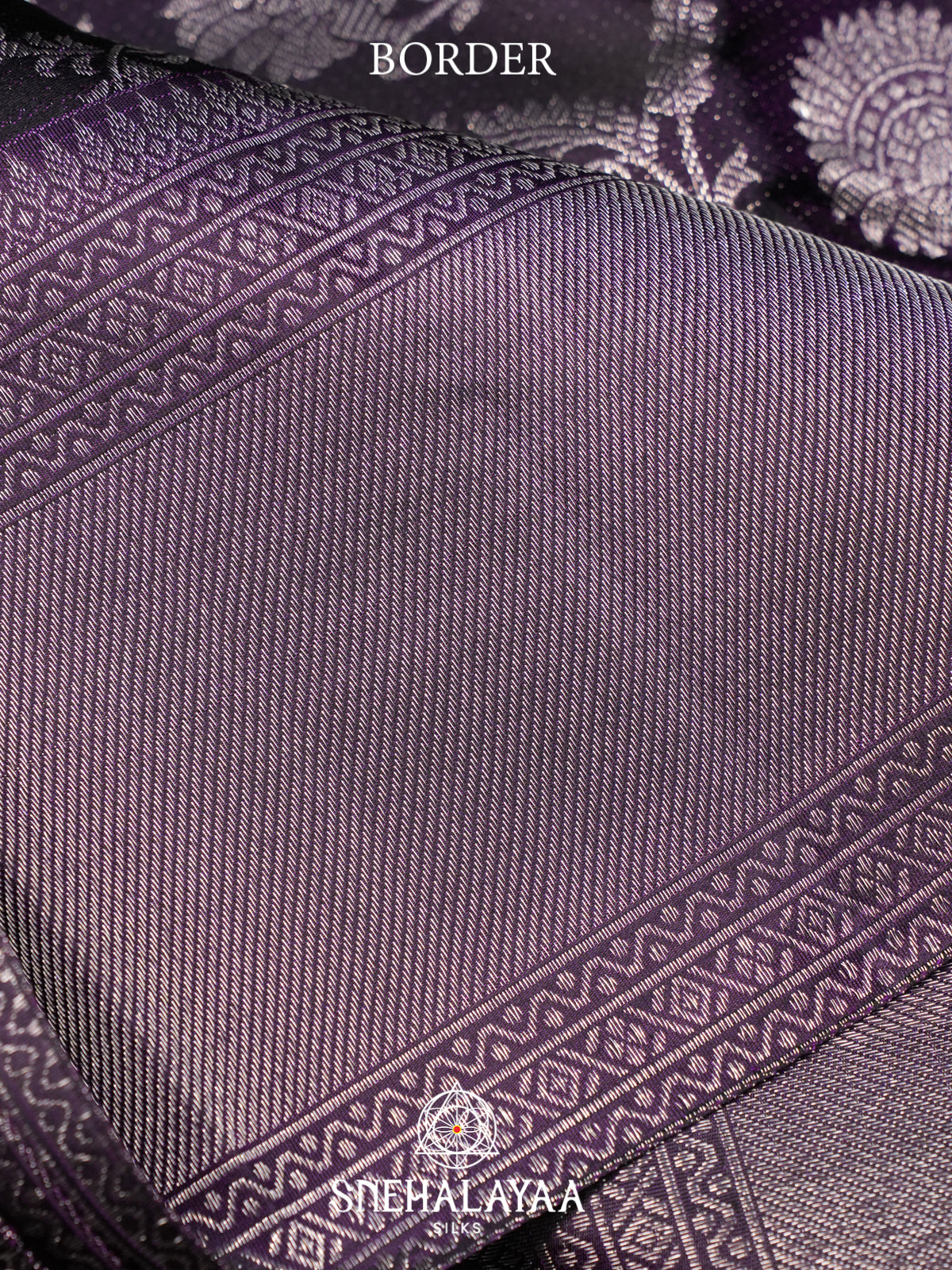Aubergine Purple Kanjivaram Silk Saree
