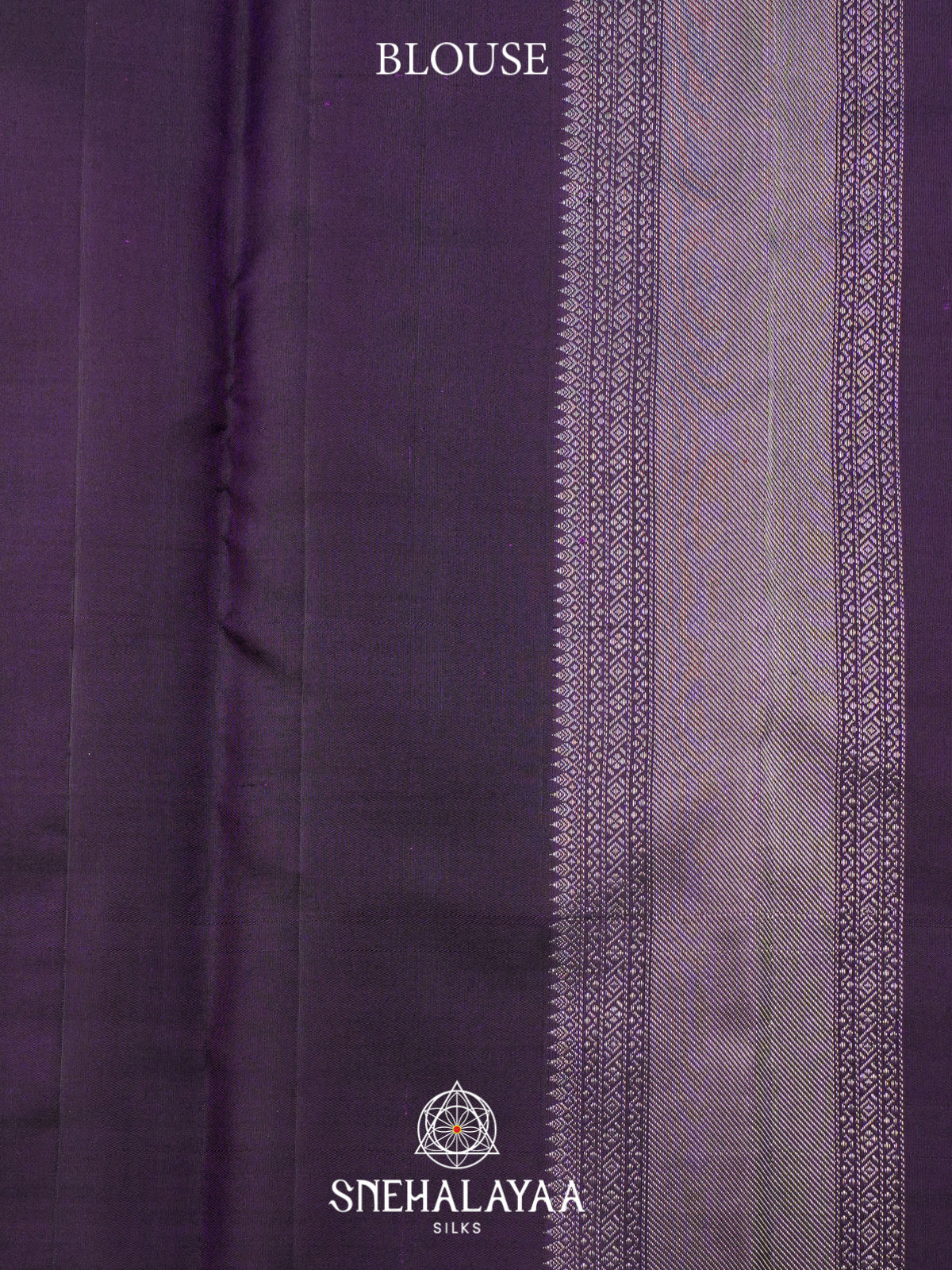 Aubergine Purple Kanjivaram Silk Saree