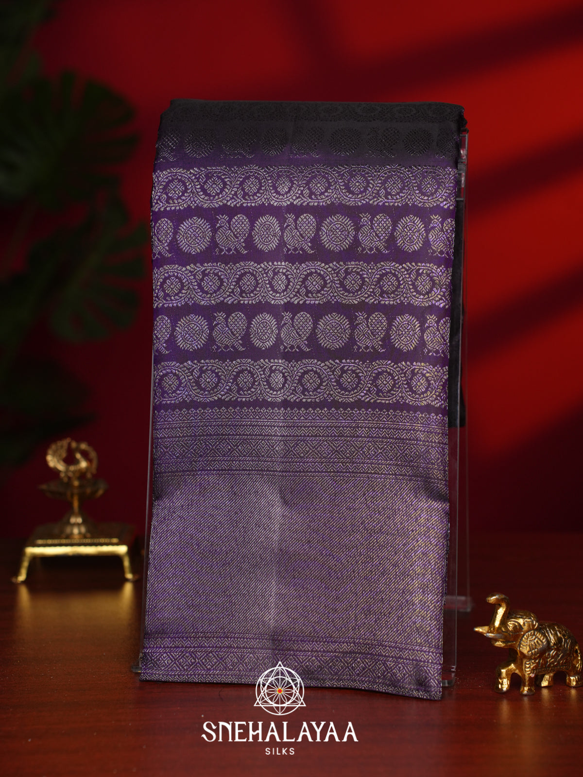 Purple Kanjivaram Silk Saree
