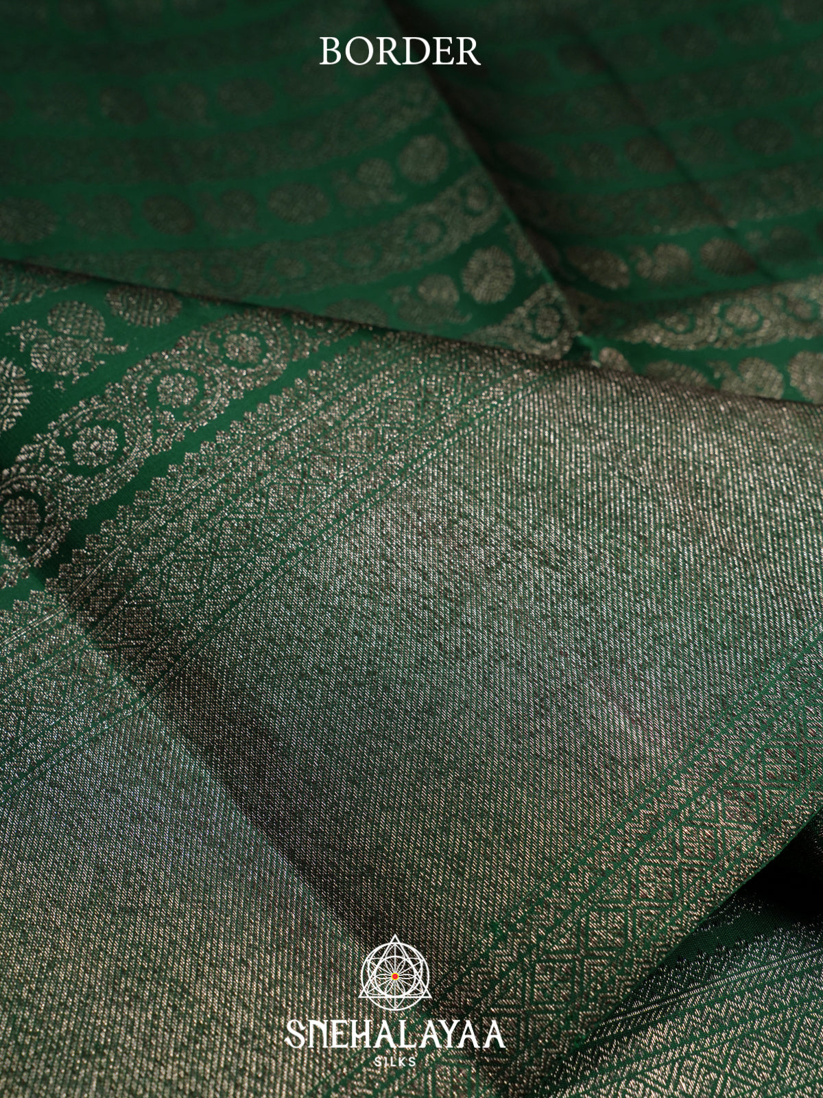 Forest Green Kanjivaram Silk Saree