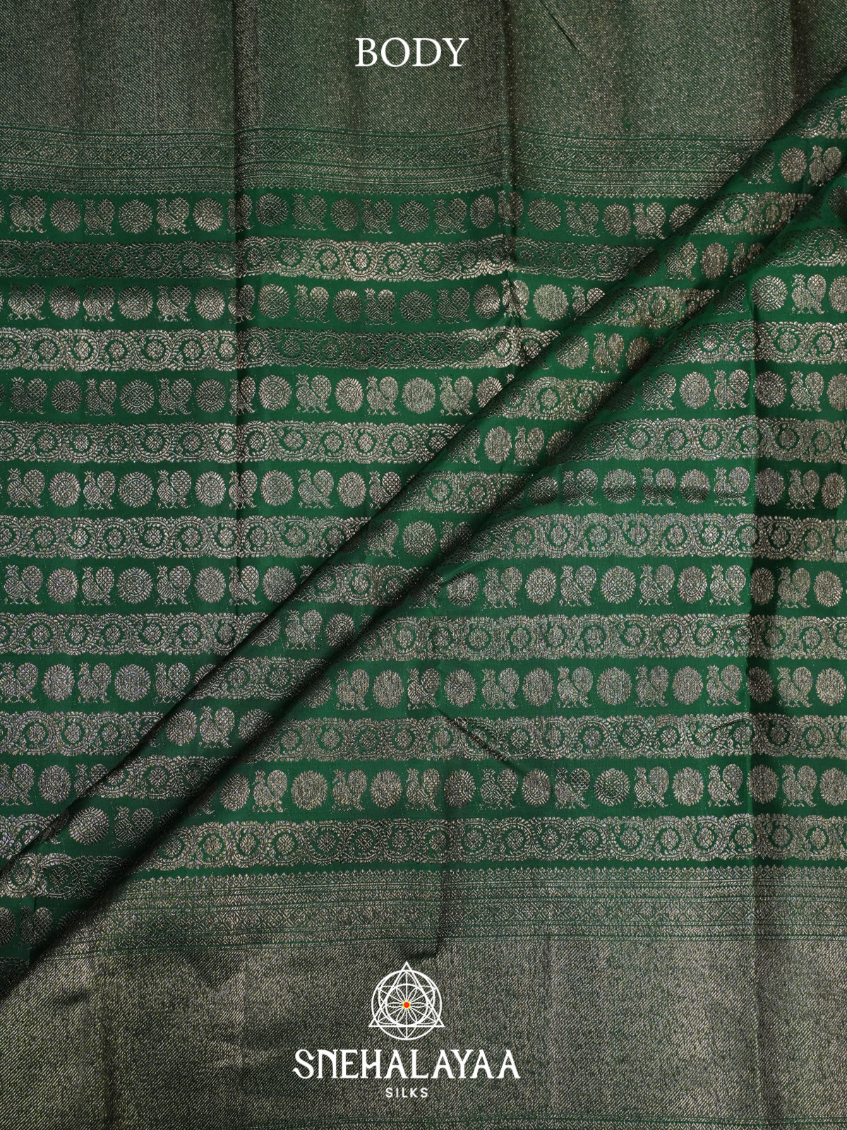 Forest Green Kanjivaram Silk Saree