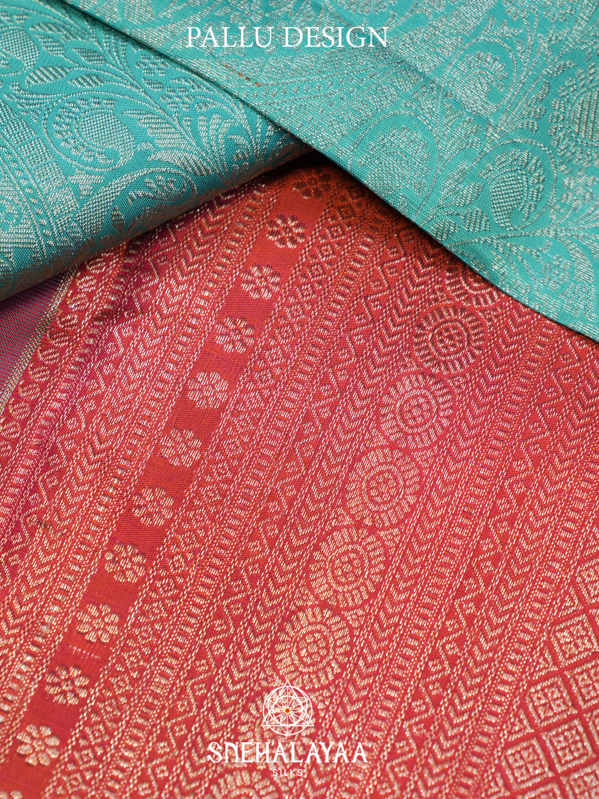 Turquoise Blue Kanjivaram Silk Saree