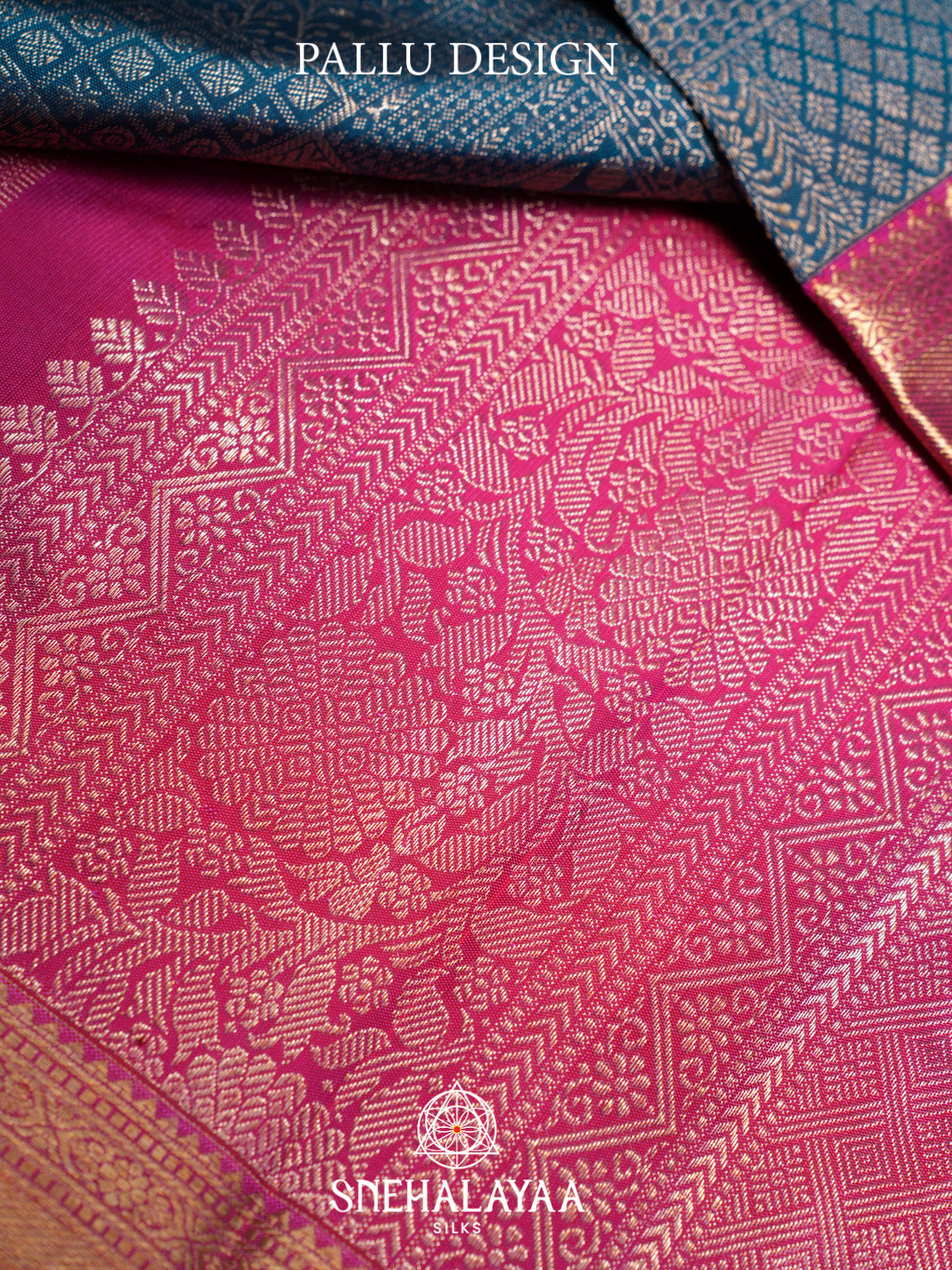 Peacock Blue Kanjivaram Silk Saree