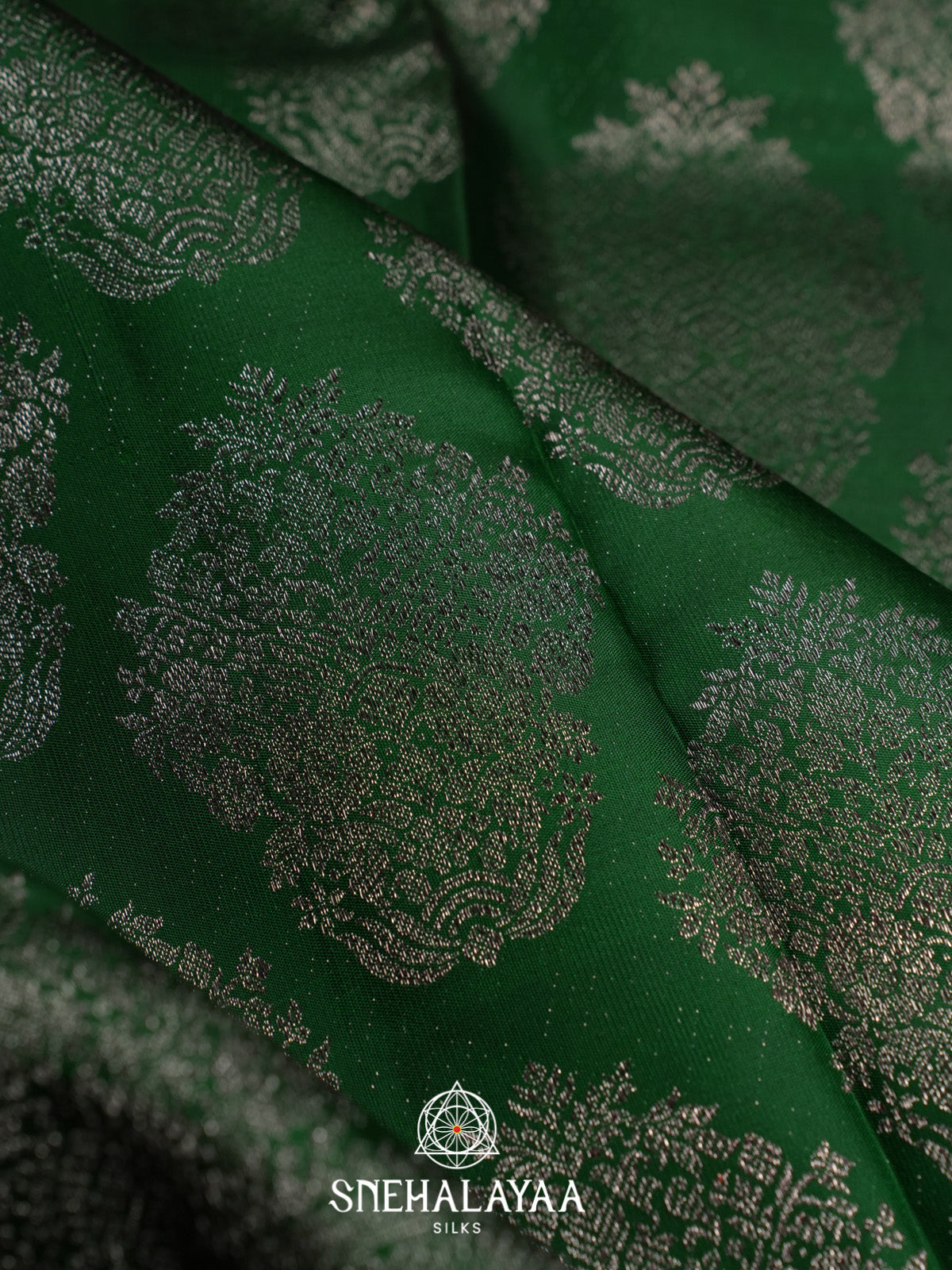 Forest Green Kanjivaram Silk Saree