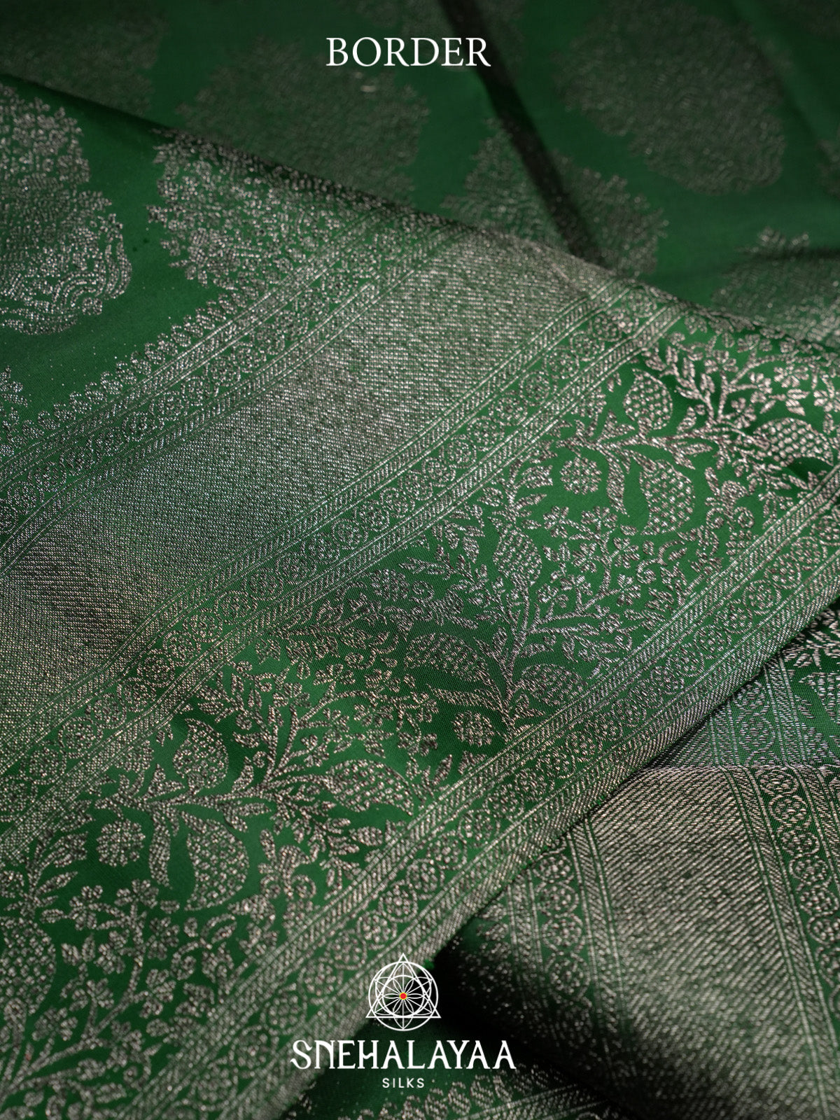 Forest Green Kanjivaram Silk Saree