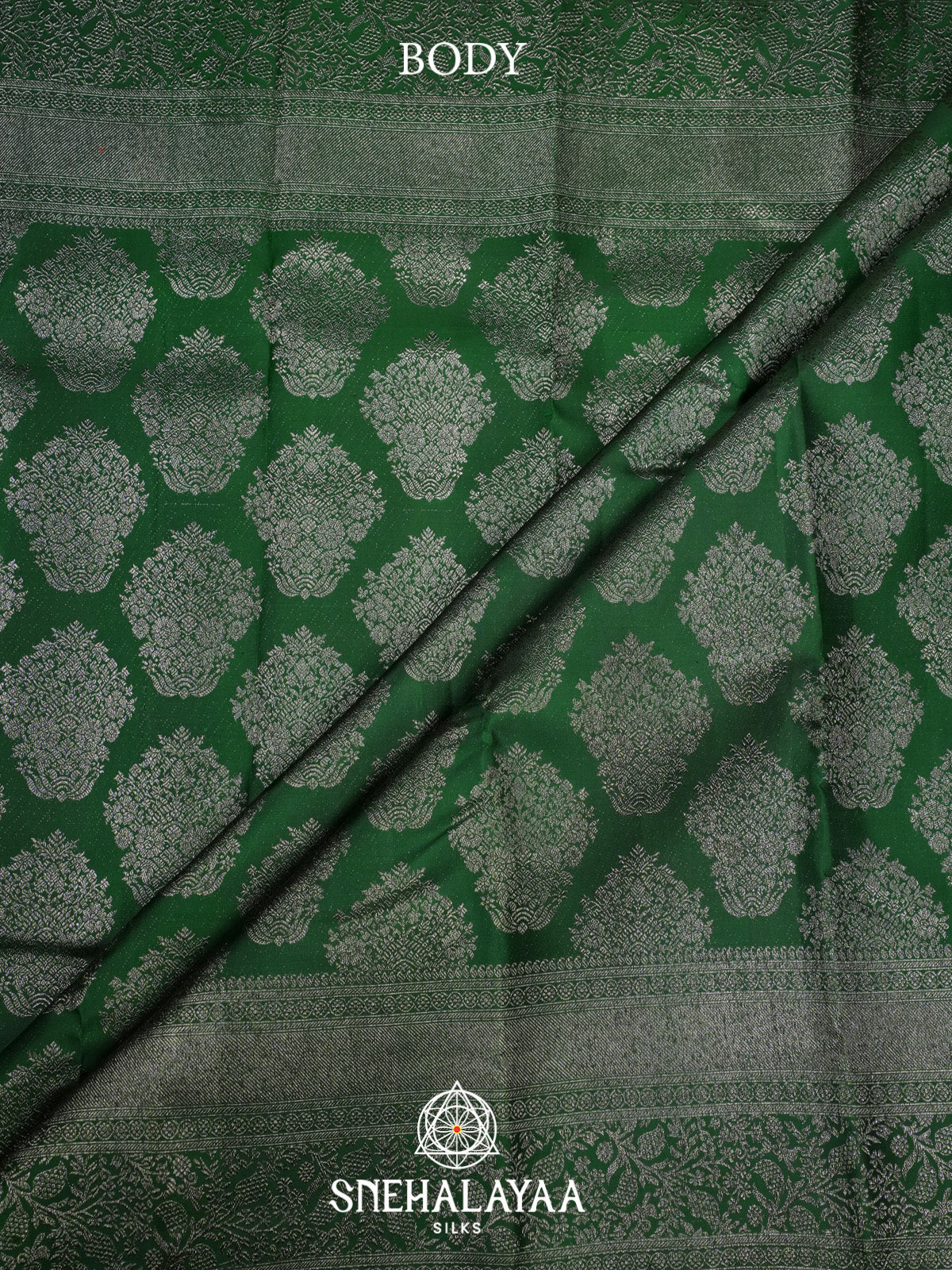 Forest Green Kanjivaram Silk Saree