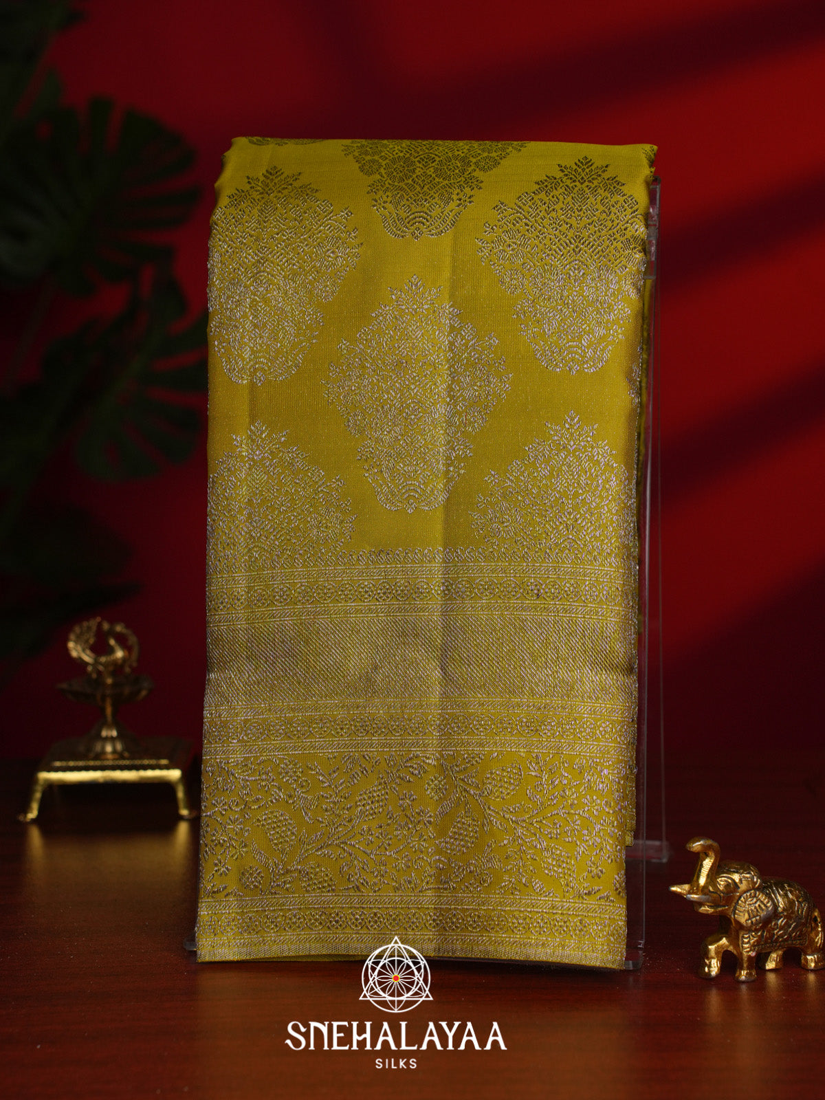 Mehandi Green Kanjivaram Silk Saree