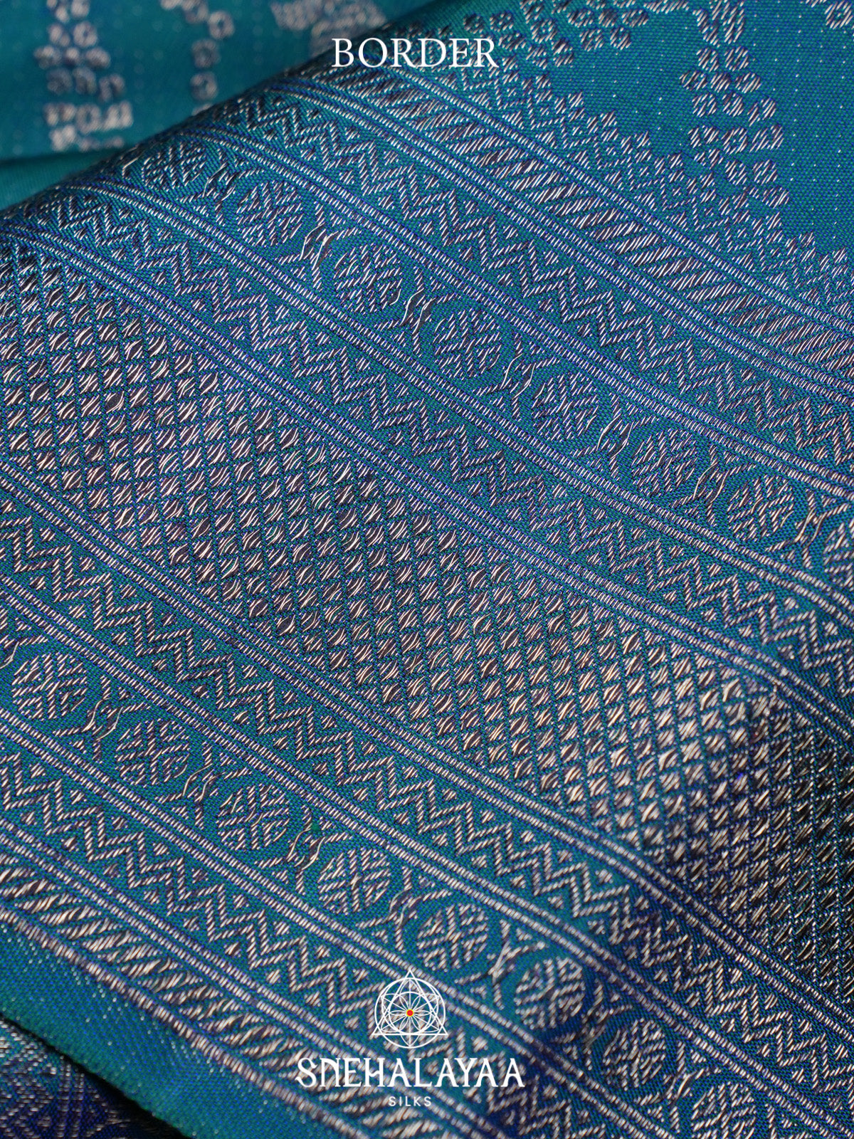 Peacock Blue Kanjivaram Silk Saree
