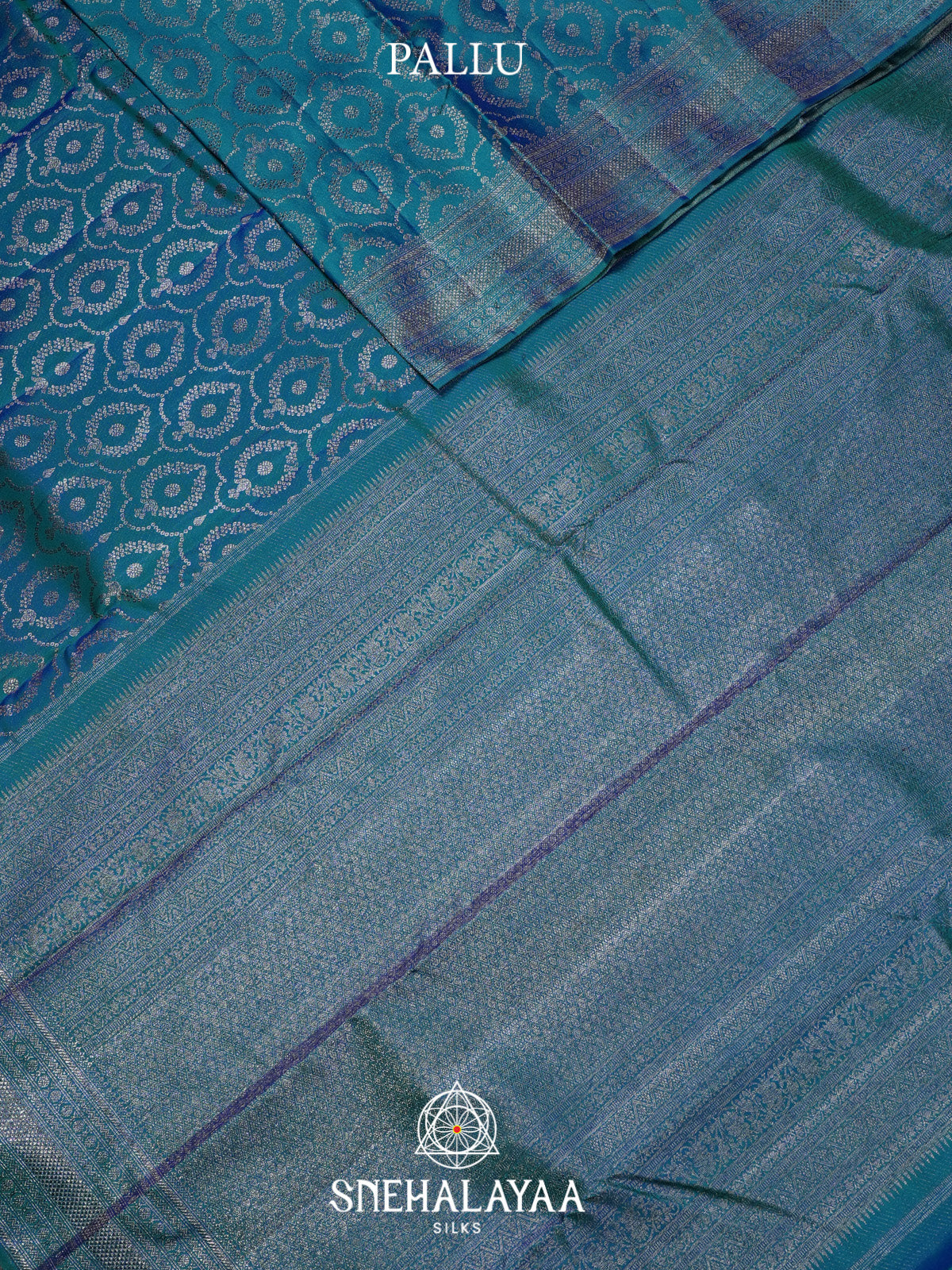 Peacock Blue Kanjivaram Silk Saree