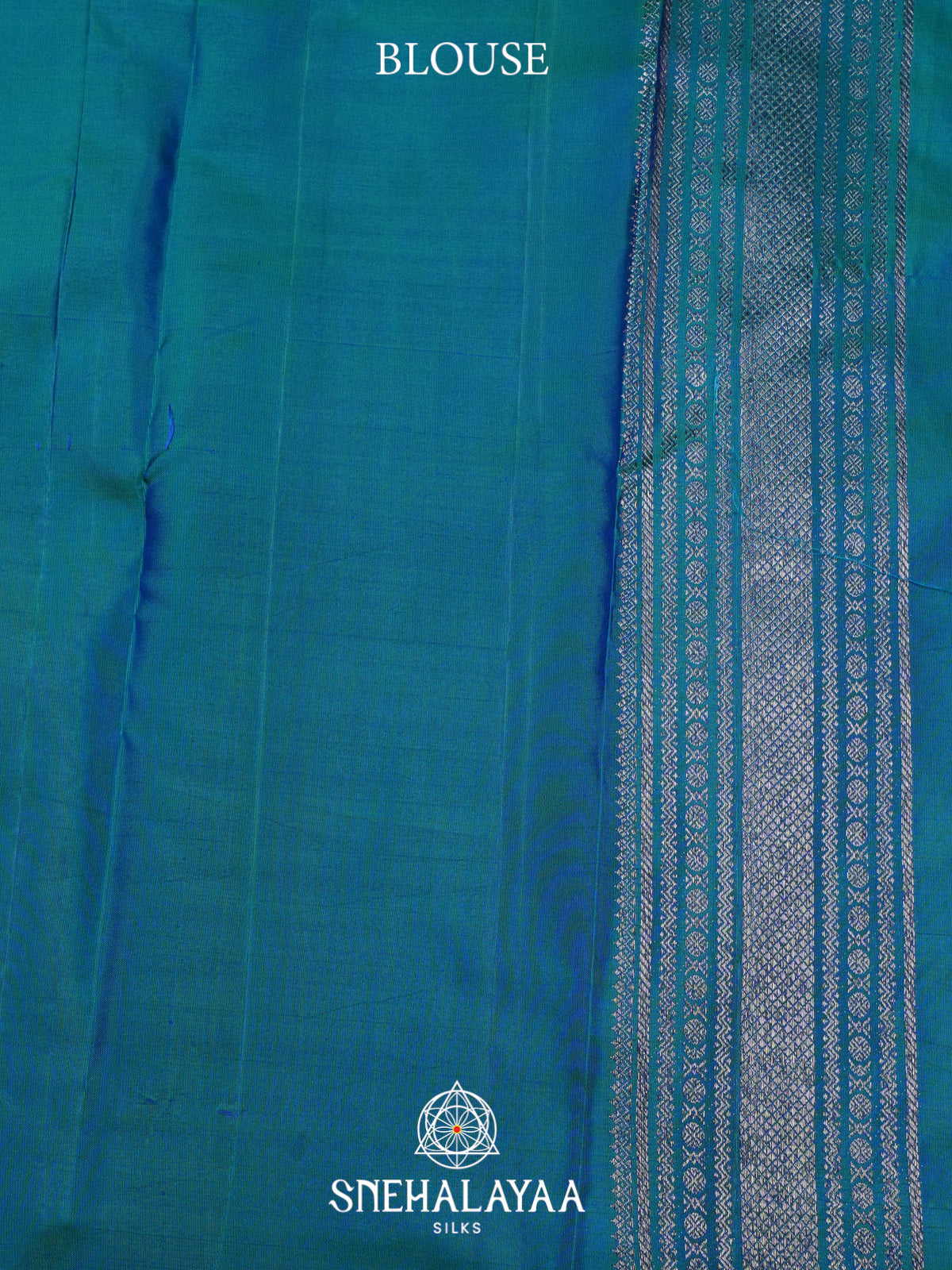 Peacock Blue Kanjivaram Silk Saree