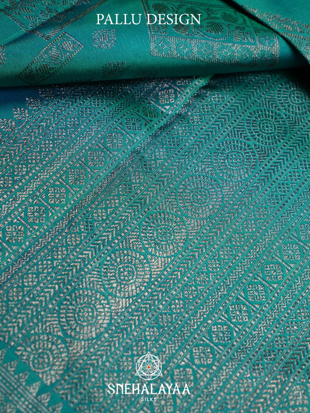Teal Green Kanjivaram Silk Saree