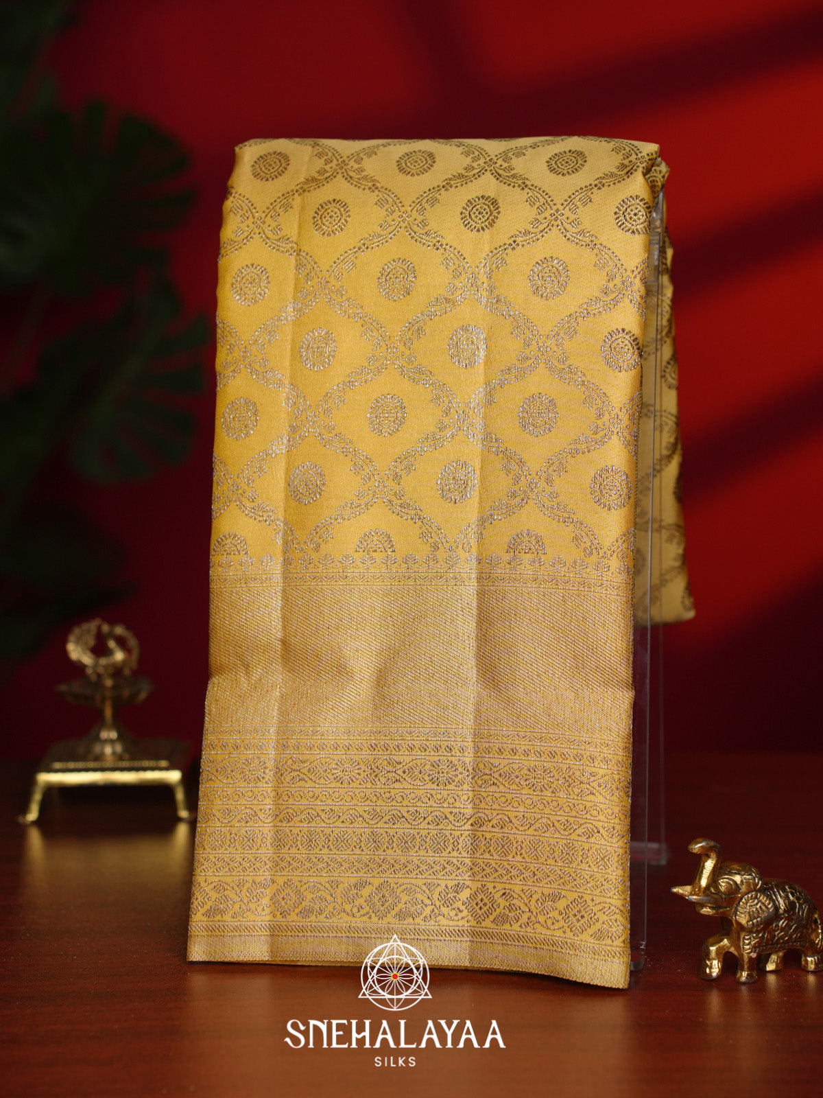 Yellow Kanjivaram Silk Saree