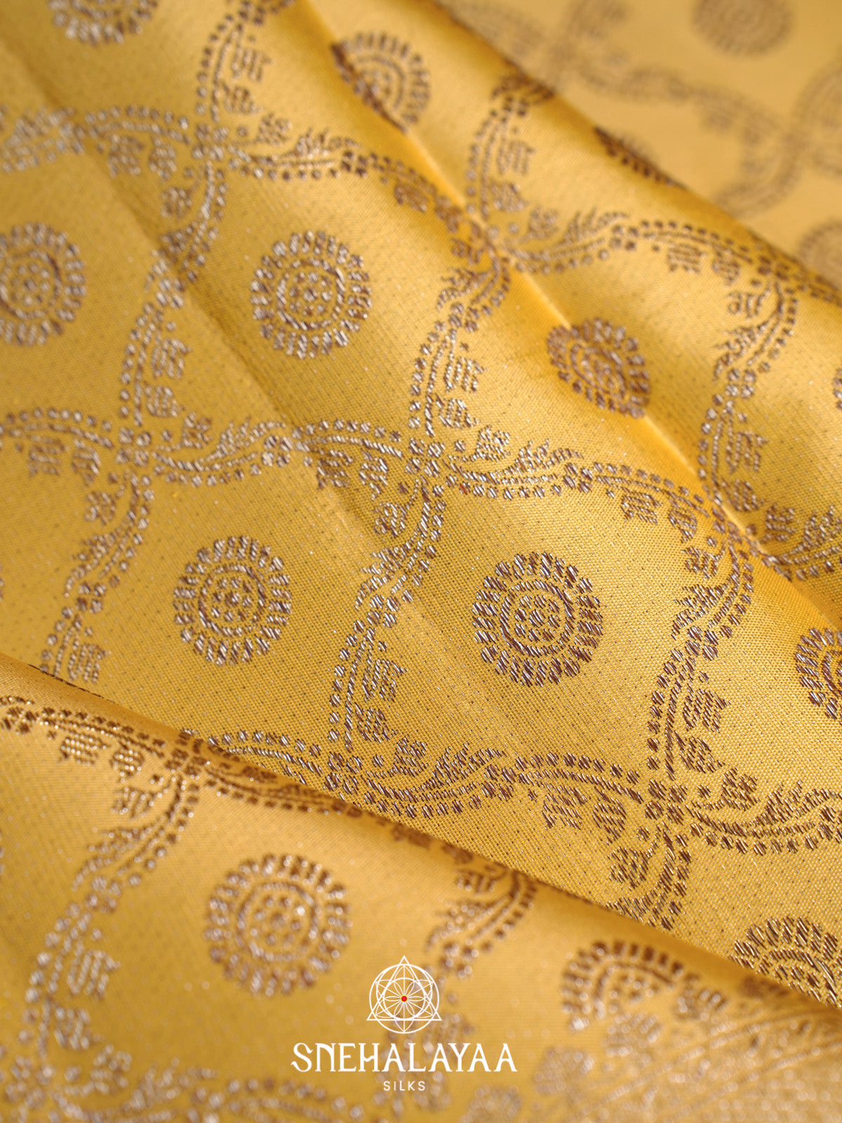 Yellow Kanjivaram Silk Saree