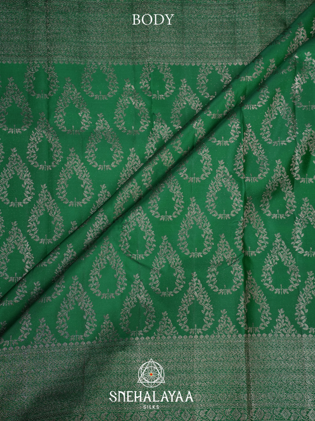 Emerald Green Kanjivaram Silk Saree