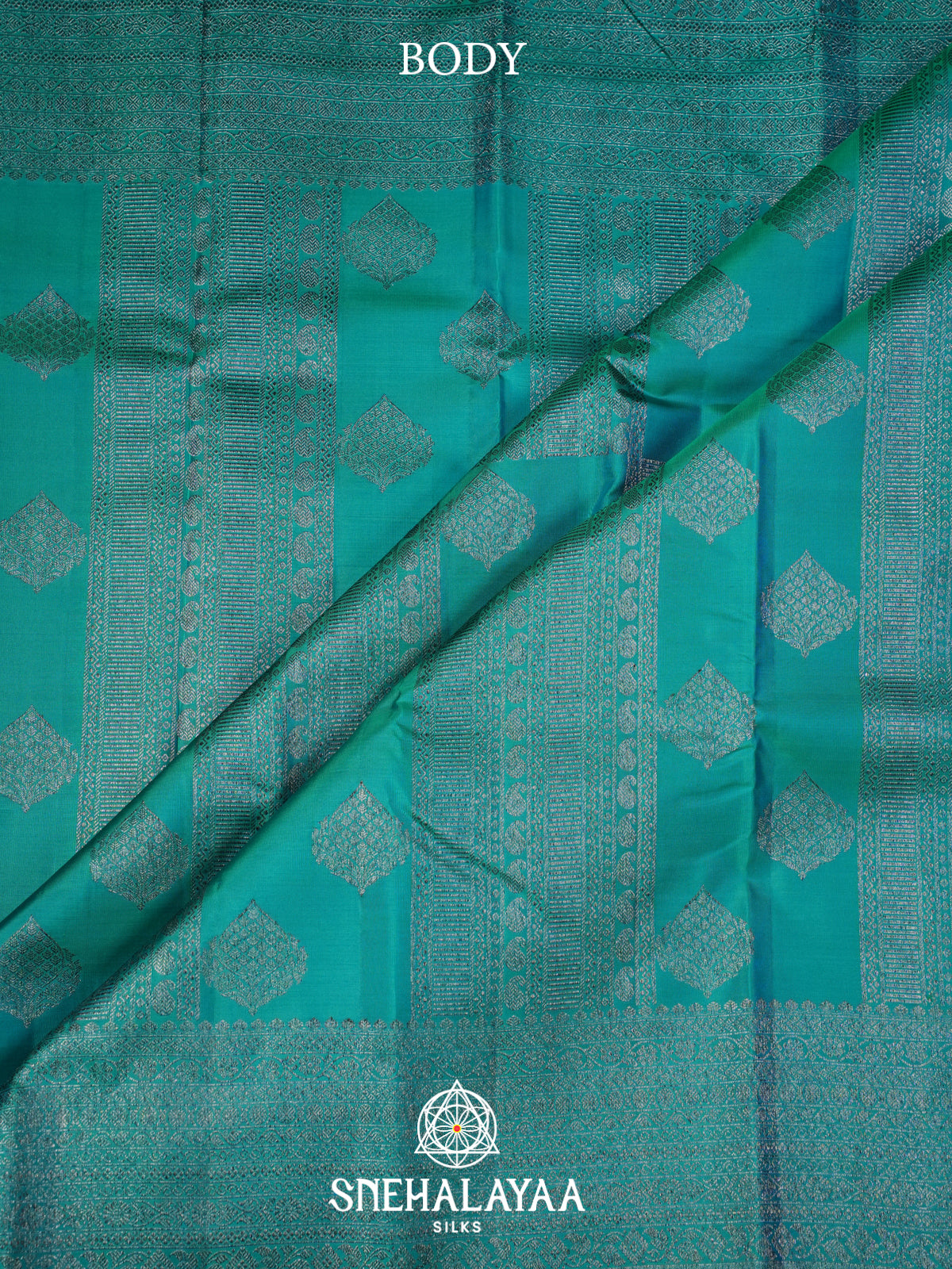Teal Green Kanjivaram Silk Saree