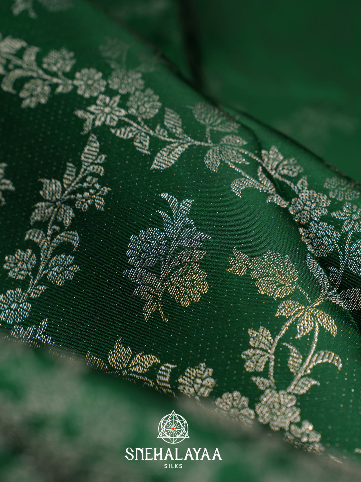 Forest Green Kanjivaram Silk Saree