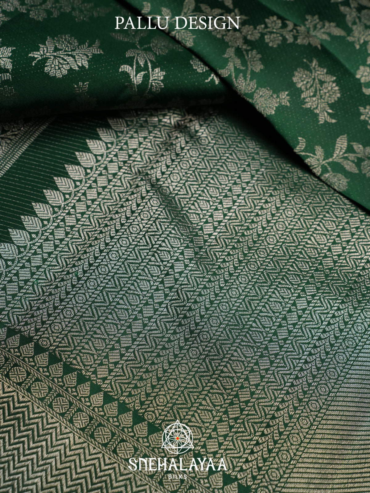 Forest Green Kanjivaram Silk Saree
