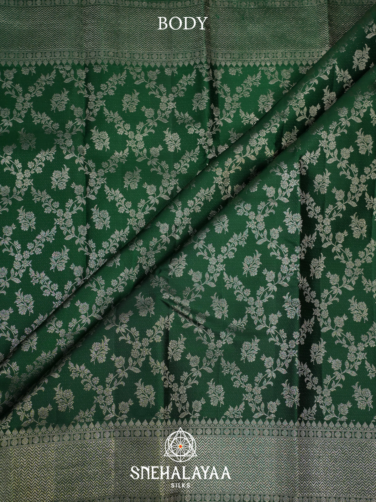 Forest Green Kanjivaram Silk Saree