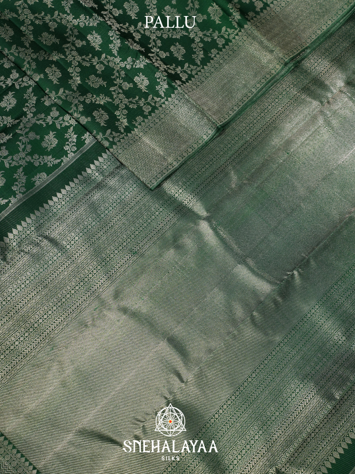 Forest Green Kanjivaram Silk Saree