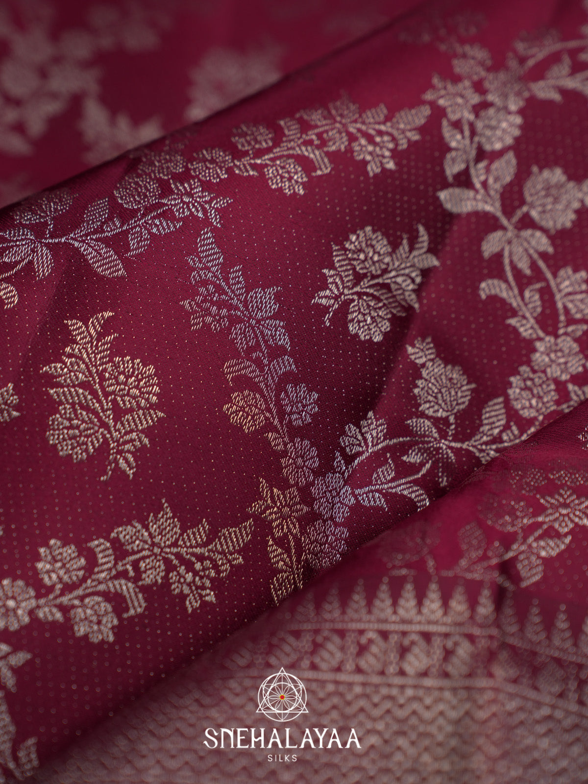 Wine Kanjivaram Silk Saree