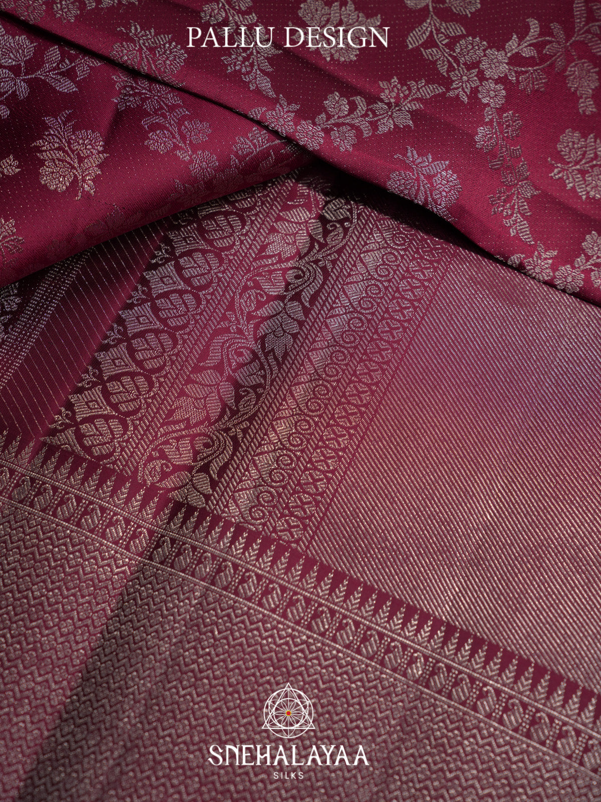 Wine Kanjivaram Silk Saree