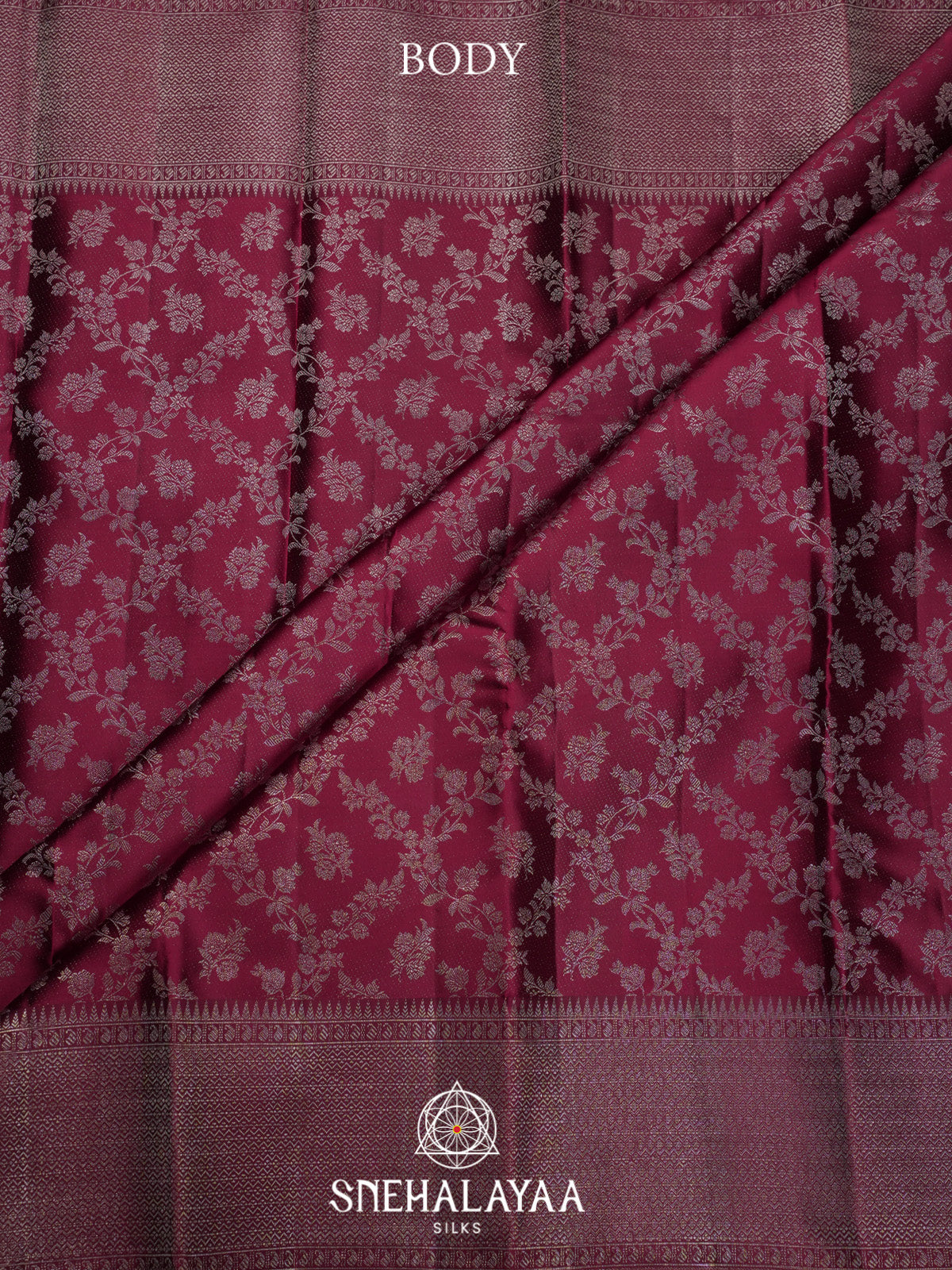 Wine Kanjivaram Silk Saree