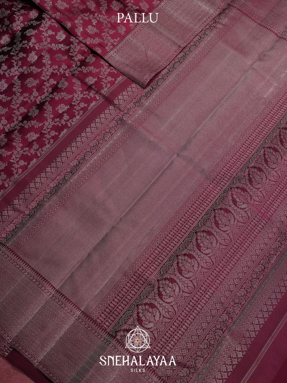 Wine Kanjivaram Silk Saree