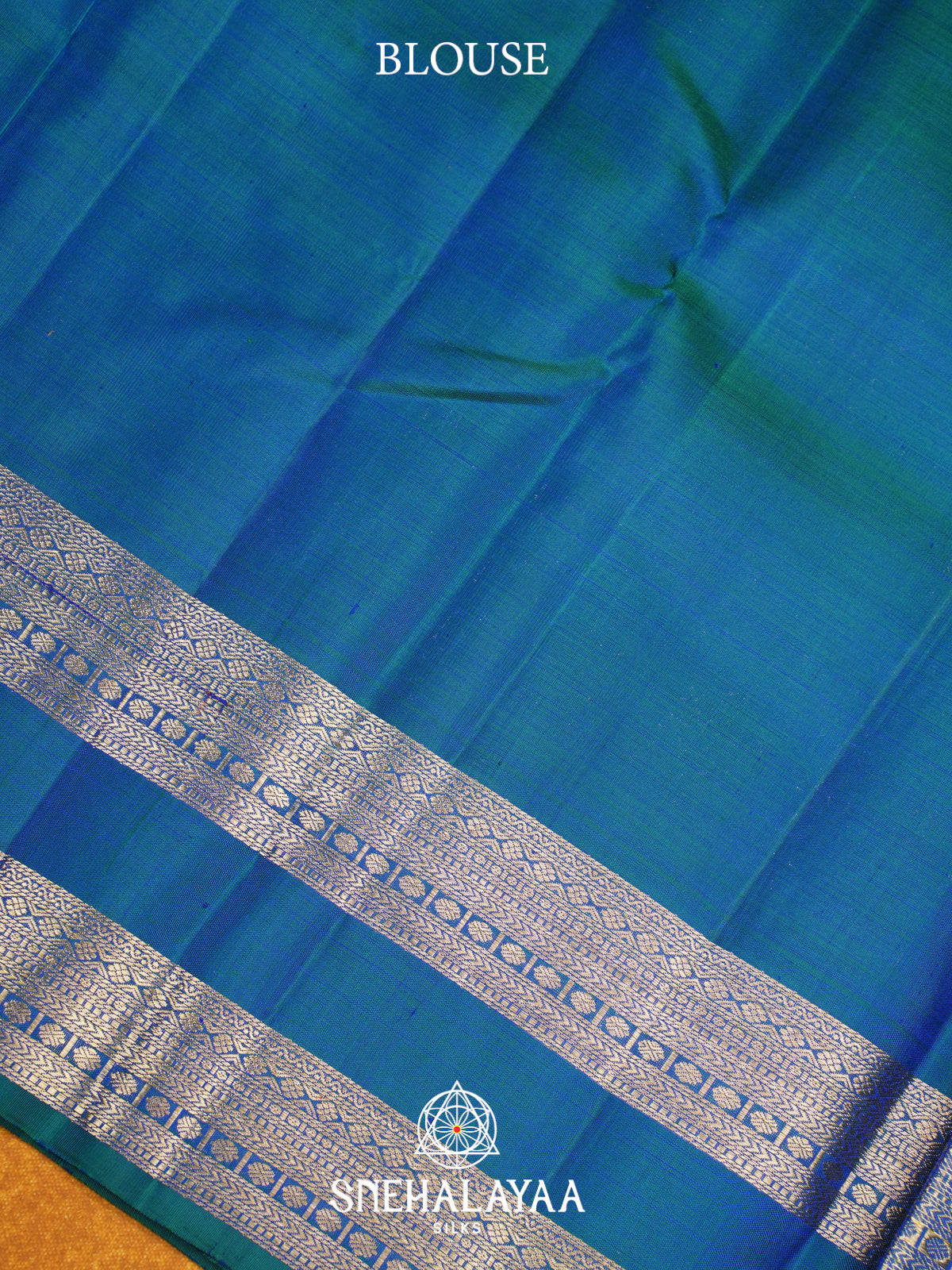 Peacock Blue Kanjivaram Silk Saree