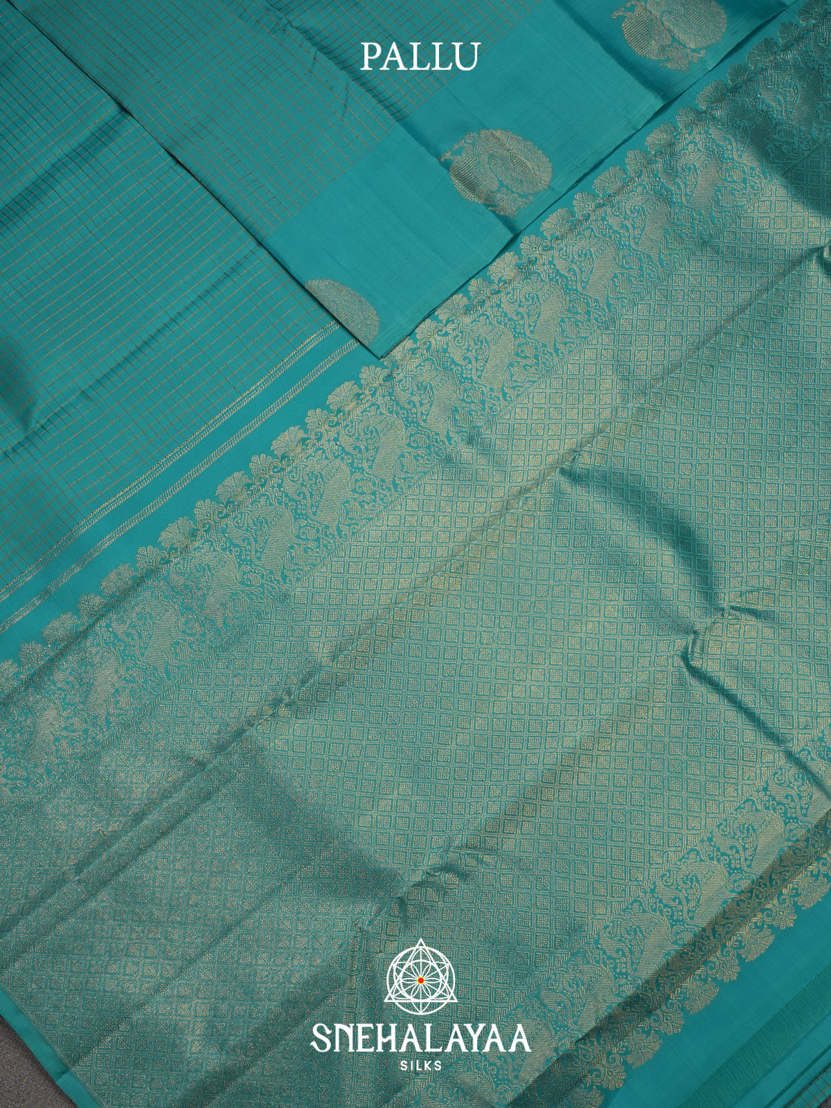 Teal Green Kanjivaram Silk Saree