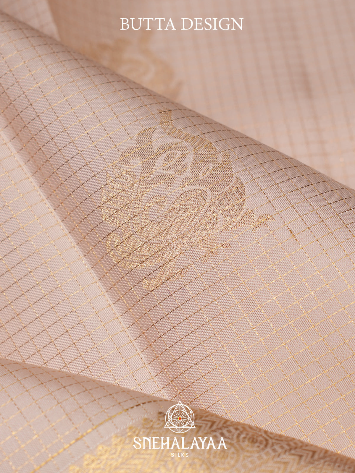 Cream Kanjivaram Silk Saree