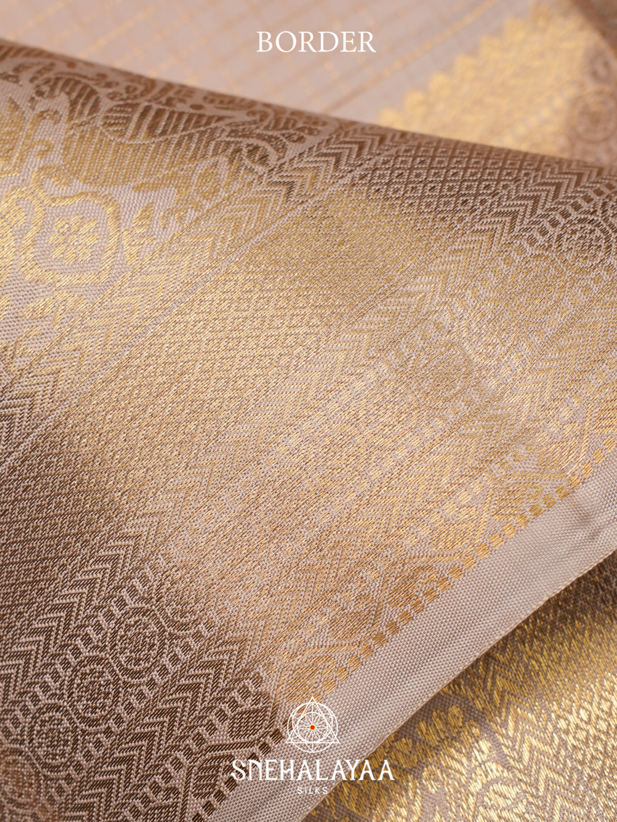 Cream Kanjivaram Silk Saree