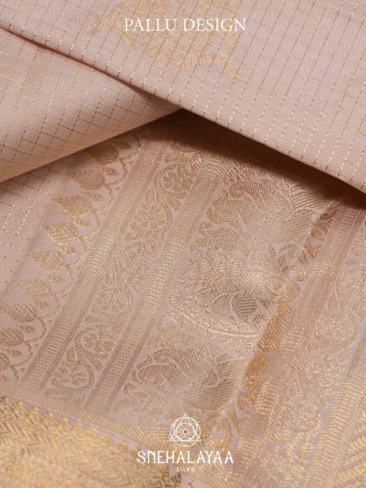 Cream Kanjivaram Silk Saree