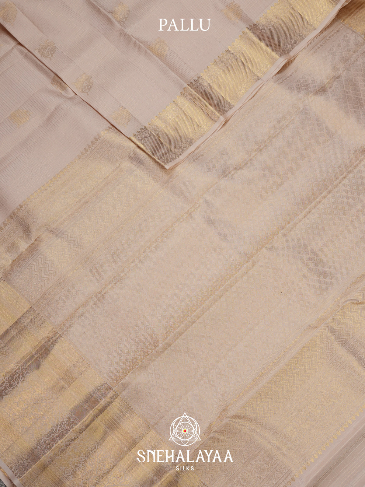 Cream Kanjivaram Silk Saree