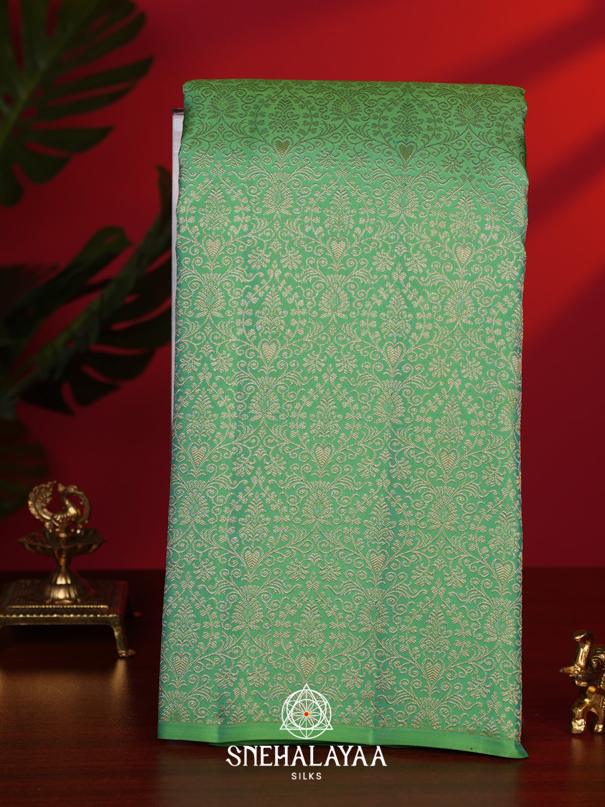 Sea Green Kanjivaram Silk Saree
