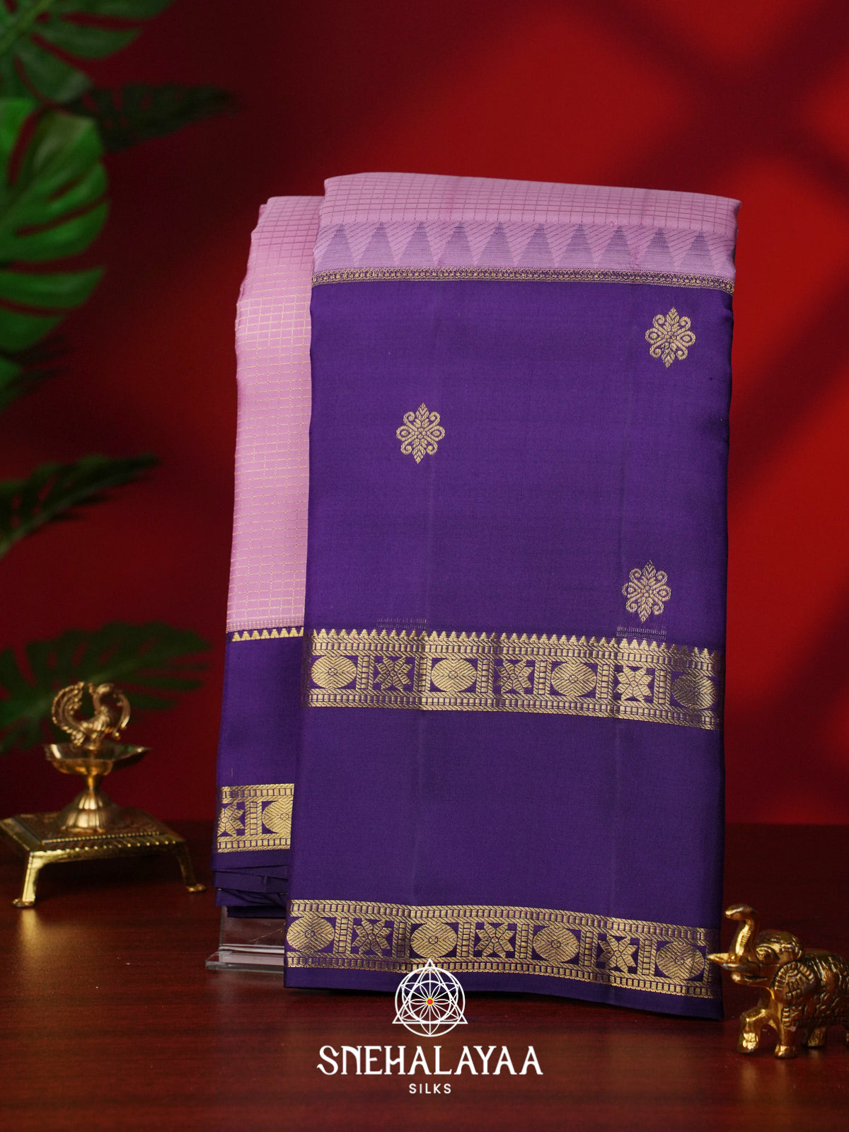 Pale Pink Kanjivaram Silk Saree
